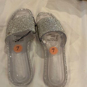 New. Juicy Couture bling slides. Size 7